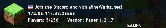 Join the Discord and visit MineWerkz.net!