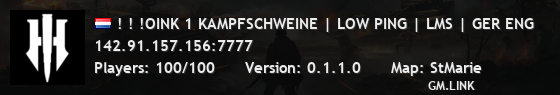 ! ! !OINK 1 KAMPFSCHWEINE | LOW PING | LMS | GER ENG
