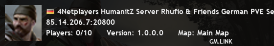 4Netplayers HumanitZ Server Rhufio & Friends German PVE Server