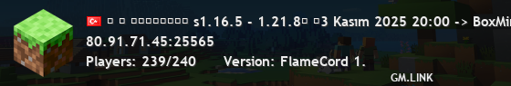 ᴛ ▚ ғᴀʀᴄʟᴜᴏ▞ s1.16.5 - 1.21.8➛ ₪3 Kasım 2025 20:00 -> BoxMining yeni sezon ₪