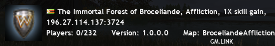 The Immortal Forest of Broceliande, Affliction, 1X skill gain,