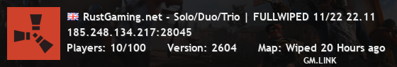 RustGaming.net - Solo/Duo/Trio | FULLWIPED 11/22 22.11