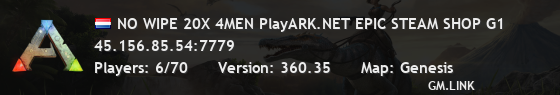 NO WIPE 20X 4MEN PlayARK.NET EPIC STEAM SHOP G1
