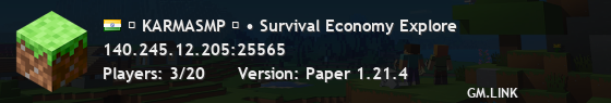 ✦ KARMASMP ✦ • Survival Economy Explore