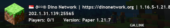 🐉 Dino Network | https://dinonetwork.org | 1.16.5-1.21.8][ 🐉 🔥 Unleash your inner dragon!