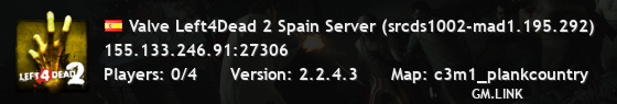 Valve Left4Dead 2 Spain Server (srcds1002-mad1.195.292)