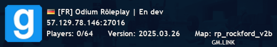 [FR] Odium Rôleplay | En dev
