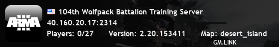 104th Wolfpack Battalion Training Server