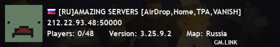 [RU]AMAZING SERVERS [AirDrop,Home,TPA,VANISH]