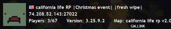 california life RP |Christmas event| |fresh wipe|