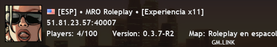 [ESP] • MRO Roleplay • [Experiencia x11]