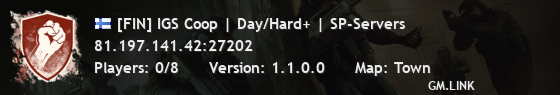 [FIN] IGS Coop | Day/Hard+ | SP-Servers