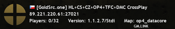 [GoldSrc.one] HL+CS+CZ+OP4+TFC+DMC CrossPlay