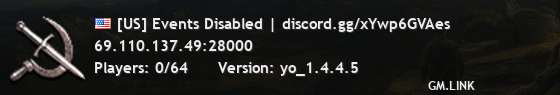 [US] Events Disabled | discord.gg/xYwp6GVAes