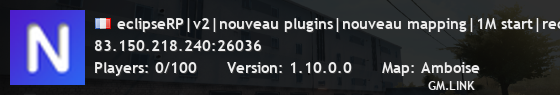 eclipseRP|v2|nouveau plugins|nouveau mapping|1M start|recherche