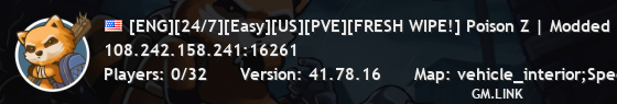 [ENG][24/7][Easy][US][PVE][FRESH WIPE!] Poison Z | Modded | Eas