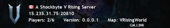 A Shockbyte V Rising Server