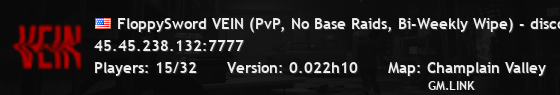 FloppySword VEIN (PvP, No Base Raids, Bi-Weekly Wipe) - discord