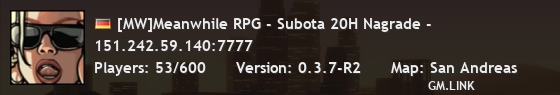 [MW]Meanwhile RPG - Subota 20H Nagrade -