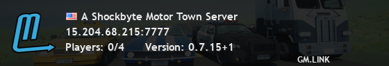 A Shockbyte Motor Town Server