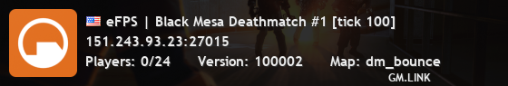 eFPS | Black Mesa Deathmatch #1 [tick 100]