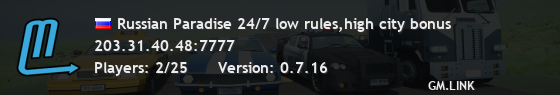 Russian Paradise 24/7 low rules,high city bonus