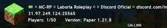 ╔ MC-RP ⋙ Laboria Roleplay ⚜ ╚ Discord Oficial ⋙ discord.com/invite/zNQd6p3