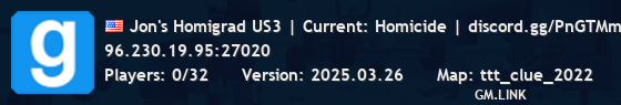 Jon's Homigrad US3 | Current: Gangwar | discord.gg/PnGTMmHQEA