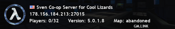 Sven Co-op Server for Cool Lizards