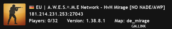 EU | A.W.E.S.〄.M.E Network - HvH Mirage [NO NADE/AWP]