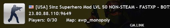 [USA] Sinz Superhero Mod LVL 50 NON-STEAM - FASTXP - BOTS