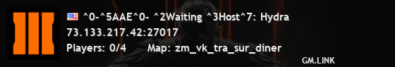 ^0-^5AAE^0- ^2Waiting ^3Host^7: Hydra