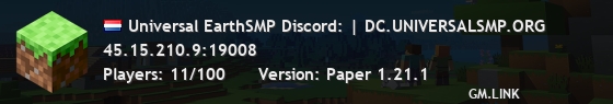 Universal EarthSMP Discord: | DC.UNIVERSALSMP.ORG