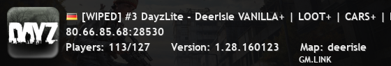 [WIPED] #3 DayzLite - DeerIsle VANILLA+ | LOOT+ | CARS+ | HIGH FP