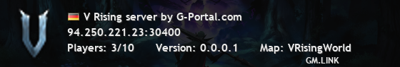 V Rising server by G-Portal.com