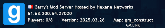 Garry's Mod Server Hosted by Hexane Networks