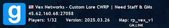 Vex Networks - Custom Lore CWRP | Need Staff & GMs