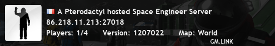A Pterodactyl hosted Space Engineer Server