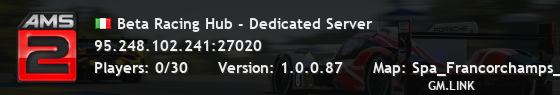 Beta Racing Hub - Dedicated Server