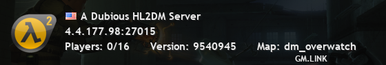 A Dubious HL2DM Server
