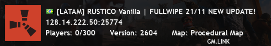 [LATAM] RUSTICO Vanilla | FULLWIPE 21/11 NEW UPDATE!