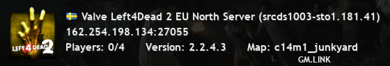 Valve Left4Dead 2 EU North Server (srcds1003-sto1.181.41)