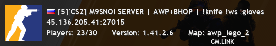 [5][CS2] M9SNOI SERVER | AWP+BHOP | !knife !ws !gloves
