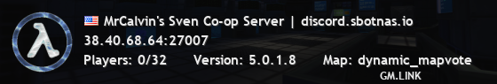 MrCalvin's Sven Co-op Server | discord.sbotnas.io