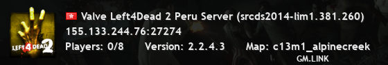Valve Left4Dead 2 Peru Server (srcds2014-lim1.381.260)