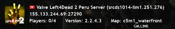 Valve Left4Dead 2 Peru Server (srcds1014-lim1.251.276)