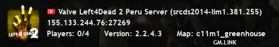 Valve Left4Dead 2 Peru Server (srcds2014-lim1.381.255)
