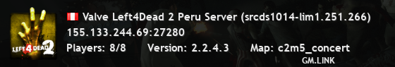 Valve Left4Dead 2 Peru Server (srcds1014-lim1.251.266)