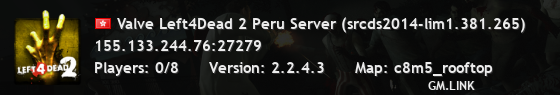 Valve Left4Dead 2 Peru Server (srcds2014-lim1.381.265)