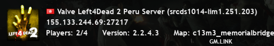 Valve Left4Dead 2 Peru Server (srcds1014-lim1.251.203)